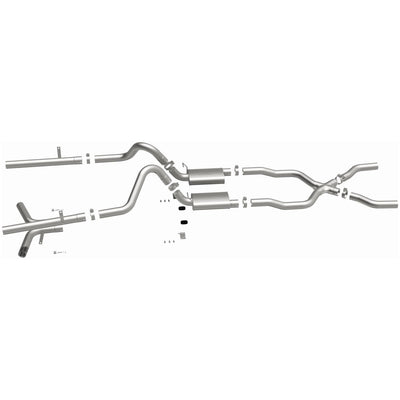 Street Series Crossmember-Back Performance Exhaust System <br>55-57 Chevy Bel Air 4.3L, 4.6L