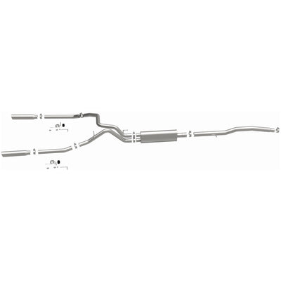 Street Series Cat-Back Performance Exhaust System <br>05-08 Dodge Dakota, 06-08 Mitsubishi Raider 3.7L, 4.7L
