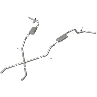Street Series Crossmember-Back Performance Exhaust System <br>60-72 Chevy C10, C20 Pickup