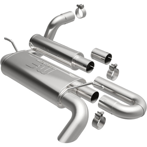 Overland Series Axle-Back Performance Exhaust System <br>18-24 Jeep Wrangler 2.0L, 3.6L