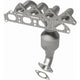 California Grade CARB Compliant Manifold Catalytic Converter <br>98-00 Hyundai Elantra, 98-01 Tiburon