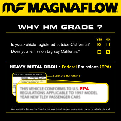 HM Grade Federal / EPA Compliant Direct-Fit Catalytic Converter <br>00-05 Ford Excursion, 00-04 F-250 Super Duty