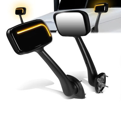 Performance Series Side Hood Mirrors (Black) <br>08-17 Freightliner Cascadia