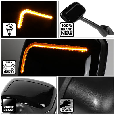 Performance Series Side Hood Mirrors <br>08-17 Freightliner Cascadia