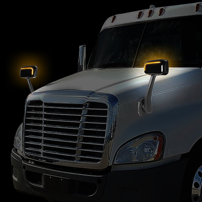Performance Series Side Hood Mirrors <br>08-17 Freightliner Cascadia