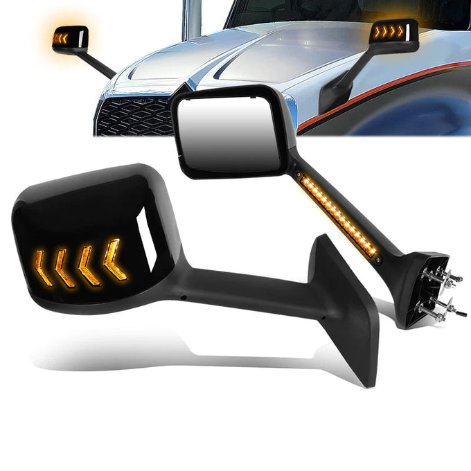 Performance Series Side Hood Mirrors (Black) <br>18-22 International MV607, RH613, HV507, LT625