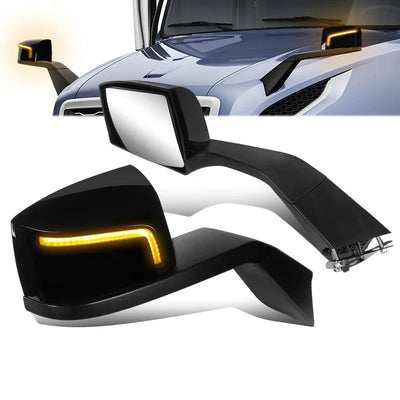 Performance Series Side Hood Mirrors (Black) <br>18-21 Volvo VNL 300, 400, 740, 760, 860