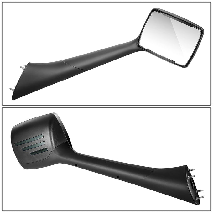 Pair Black Sequential LED Signal Bar Side Hood Mirror <br>22-25 Peterbilt 579