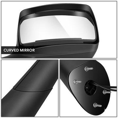 Chrome Sequential LED Signal Bar Side Hood Mirror <br>22-25 Peterbilt 579