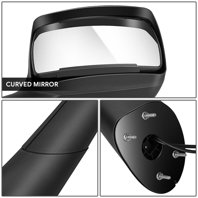 Chrome Sequential LED Signal Bar Side Hood Mirror <br>22-25 Peterbilt 579