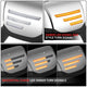 Chrome Sequential LED Signal Bar Side Hood Mirror <br>22-25 Peterbilt 579