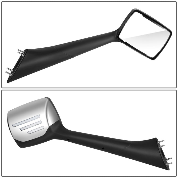 Chrome Sequential LED Signal Bar Side Hood Mirror <br>22-25 Peterbilt 579