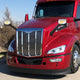 Chrome Sequential LED Signal Bar Side Hood Mirror <br>22-25 Peterbilt 579