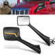 Sequential Check Mark Style Signal Side Hood Mirrors <br>22-25 Peterbilt 579