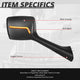 Sequential Check Mark Style Signal Side Hood Mirrors <br>22-25 Peterbilt 579