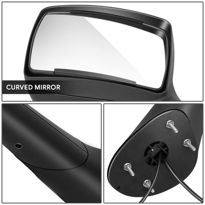 Sequential Check Mark Style Signal Side Hood Mirrors <br>22-25 Peterbilt 579