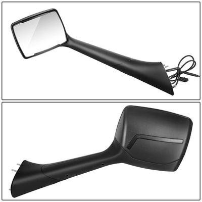 Sequential Check Mark Style Signal Side Hood Mirrors <br>22-25 Peterbilt 579