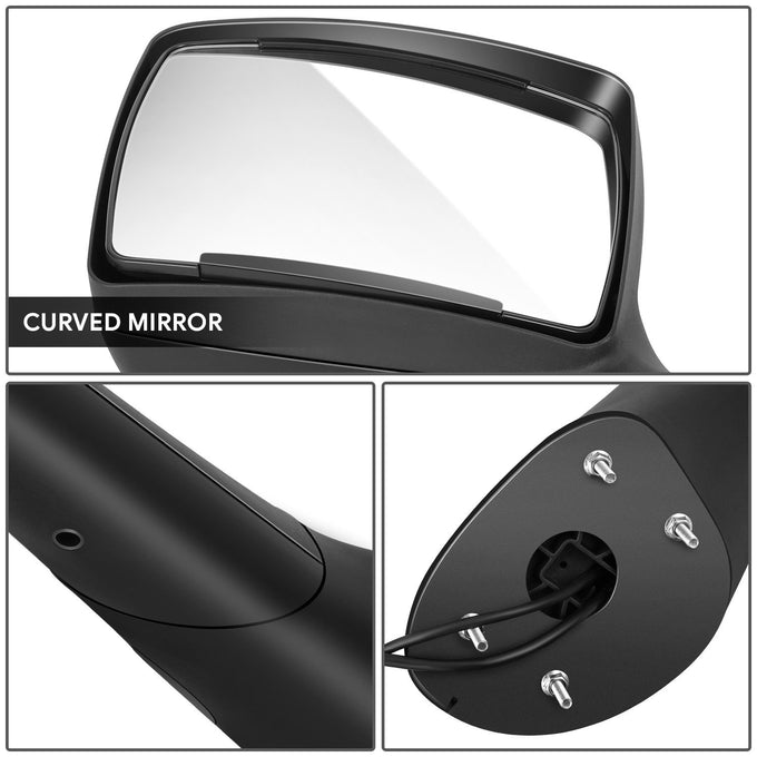 Sequential Check Mark Signal Side View Hood Mirrors <br>22-25 Peterbilt 579