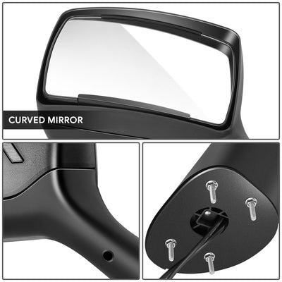 Pair Sequential Chevron Arrow Signal Side Hood Mirrors <br>22-25 Peterbilt 579