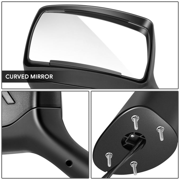 Pair Sequential Chevron Arrow Signal Side Hood Mirrors <br>22-25 Peterbilt 579