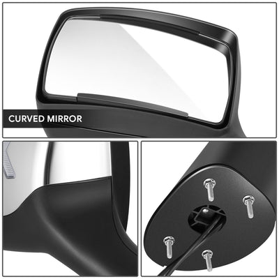 Sequential Chevron Arrow Signal Side View Hood Mirrors <br>22-25 Peterbilt 579
