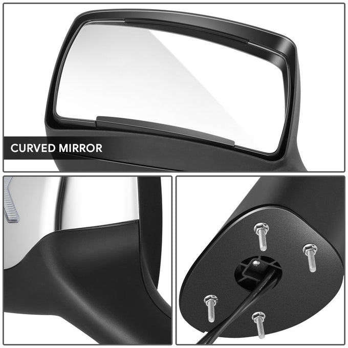 Sequential Chevron Arrow Signal Side View Hood Mirrors <br>22-25 Peterbilt 579