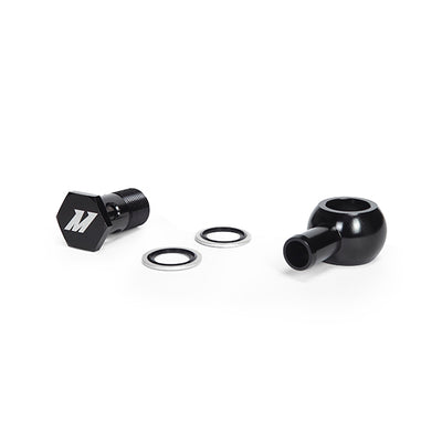 M20 x 5/8 Straight Black Banjo Fitting w/ Bolt <br> Universal Fit