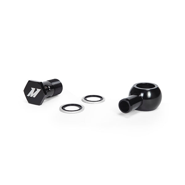M20 x 5/8 Straight Black Banjo Fitting w/ Bolt <br> Universal Fit