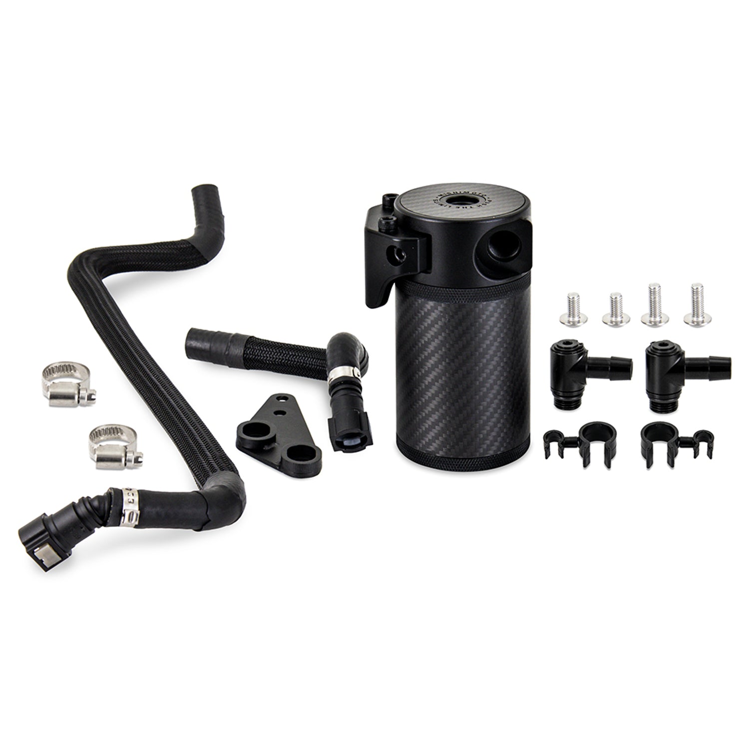 PCV Baffled Carbon Fiber Oil Catch Can Kit <br> 20-25 Chevy Corvette