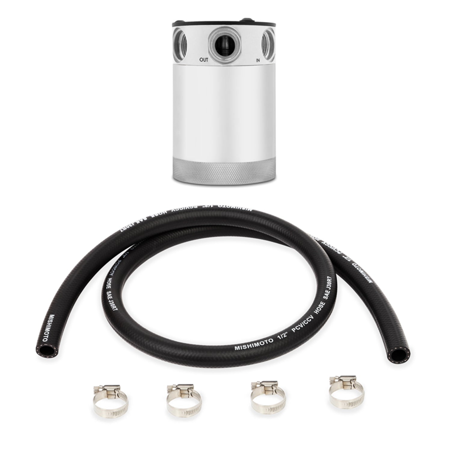 3-Port Compact Baffled Oil Catch Can <br> Thread Size: 3/8 NPT