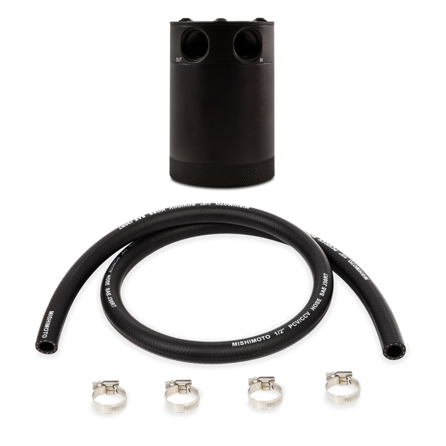 2-PortCompact Baffled Oil Catch Can <br> Thread Size: 3/8 NPT