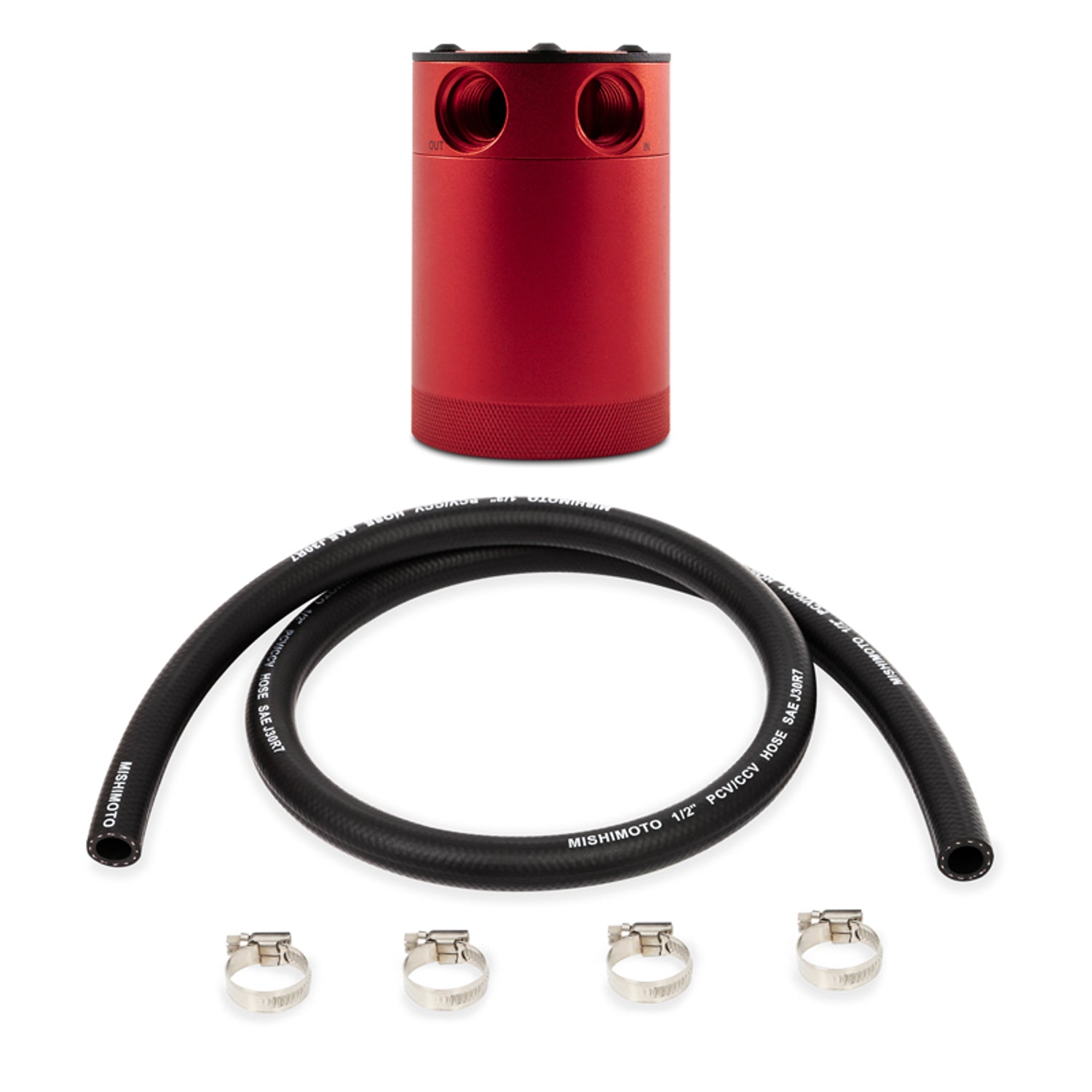 2-Port Compact Baffled Oil Catch Can <br> Thread Size: 3/8 NPT