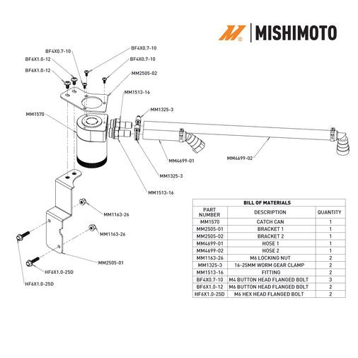 Performance PCV Baffled Oil Catch Can Kit <br> 24-26 Ford Mustang 5.0L