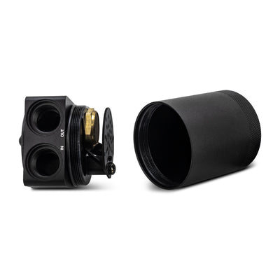 Parallel Port Universal Baffled Oil Catch Can <br> Thread Size: 3/8-18 NPT