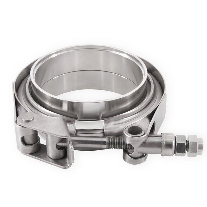 Stainless-Steel V-Band Clamp w/Flanges <br> Universal Fit