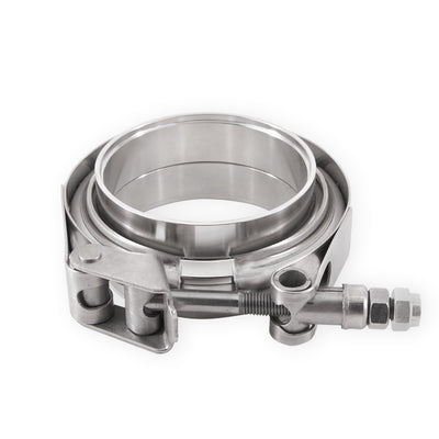 Stainless-Steel V-Band Clamp w/Flanges <br> Universal Fit