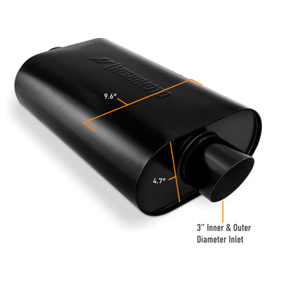 3 in Stainless-Steel Exhaust Muffler <br> 20 L X 9.6 W X 4.7 in H