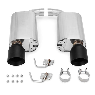 Street Axle-Back Exhaust, Black Tips <br> 15-17 Ford Mustang