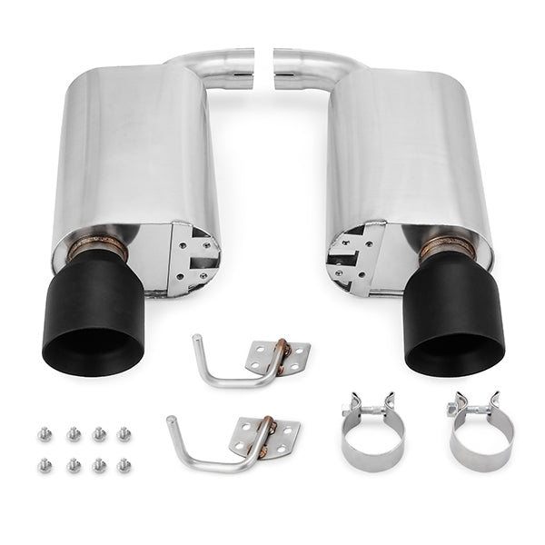 Street Axle-Back Exhaust, Black Tips <br> 15-17 Ford Mustang