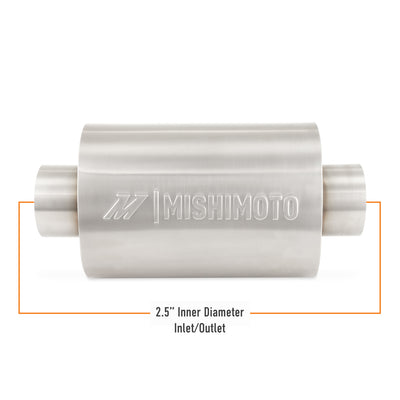 2.5in Stainless-Steel Exhaust Resonator <br> 13.74 L X 6.61 W X 4.96 in H