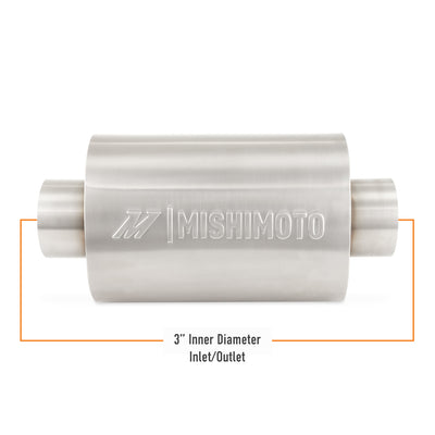 3in Stainless-Steel Exhaust Resonator <br> 13.74 L X 6.61 W X 4.96 in H