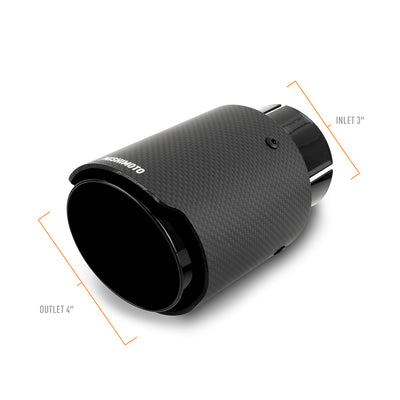 3in Carbon Fiber & Stainless Steel Exhaust Tip <br> Universal Fit
