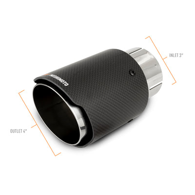 3in Carbon Fiber & Stainless Steel Exhaust Tip <br> Universal Fit