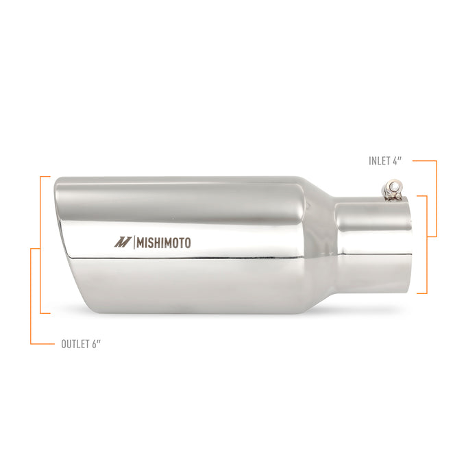 4Iin Polished Steel Muffler Tip <br> Universal Fit