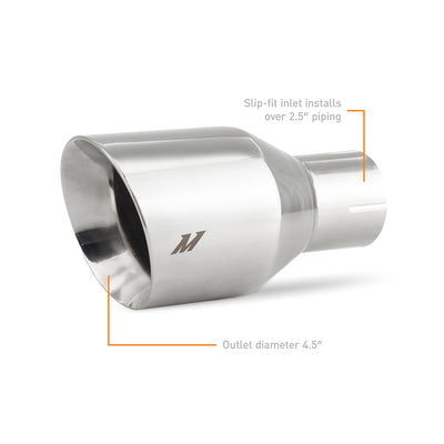 2.5in Double Wall Polished Exhaust Tip <br> Universal Fit