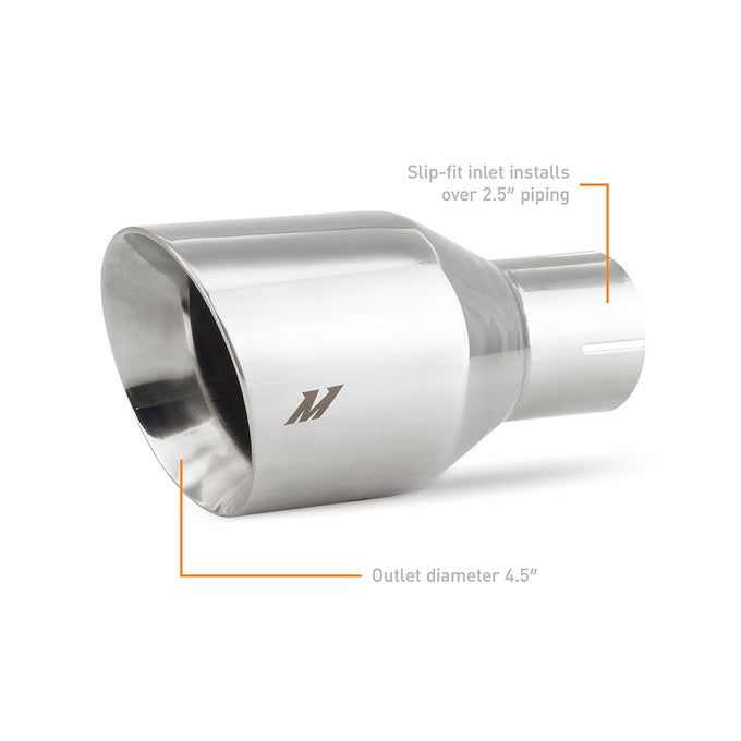 2.5in Double Wall Polished Exhaust Tip <br> Universal Fit