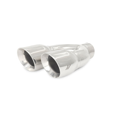 2.5in Dual-Y Exhaust Tips, Stainless Steel <br> Universal Fit