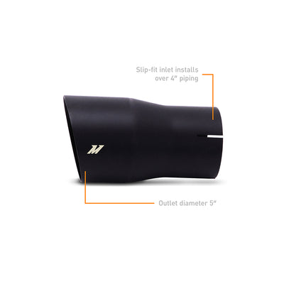 4in Single Wall Exhaust Tip <br> 4in Inlet, 5in Outlet