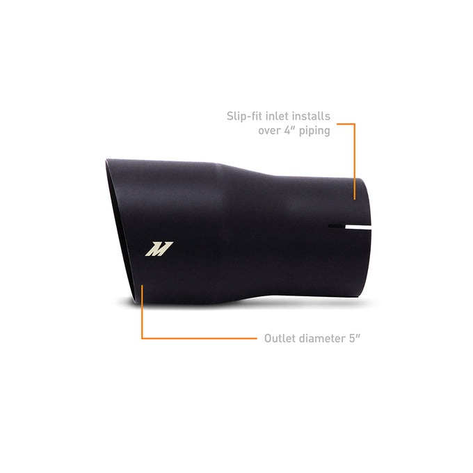 4in Single Wall Exhaust Tip <br> 4in Inlet, 5in Outlet