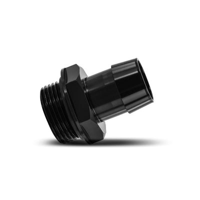 Black -16ORB to 1in. Hose Barb Aluminum Fitting <br> Universal Fit